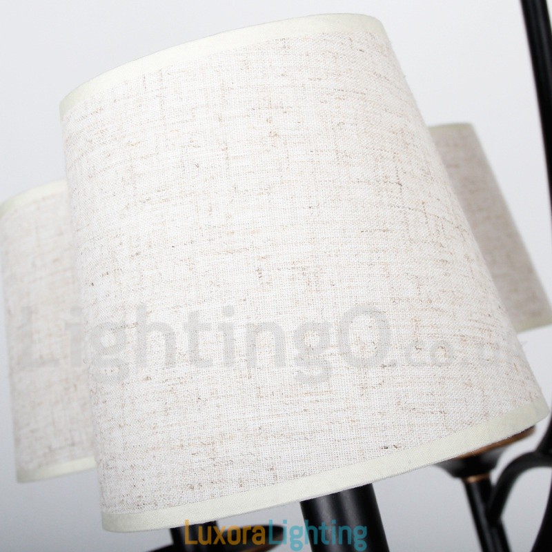 Designer Touch Decorative 6 Light Rustic Retro Black Contemporary Candle Style Chandelier