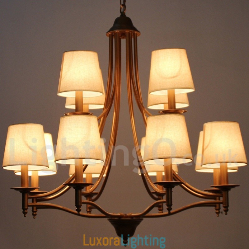 Designer Touch Decorative 12 Light Rustic Retro Mediterranean Style Candle Style Chandelier