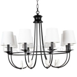 Designer Touch Decorative 8 Light Retro Black Mediterranean Style Rustic Contemporary Candle Style Chandelier