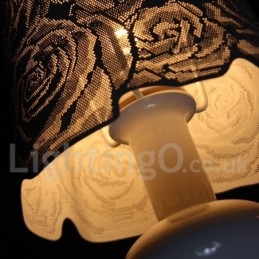 Designer Touch Decorative 6 Light Modern Contemporary Hollow White Candle Style Chandelier