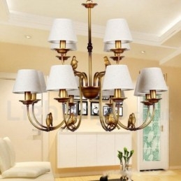 Designer Touch Decorative 12 Light Modern Contemporary Rustic Retro Candle Style Chandelier