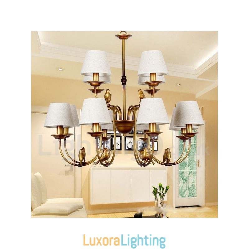 Designer Touch Decorative 12 Light Modern Contemporary Rustic Retro Candle Style Chandelier
