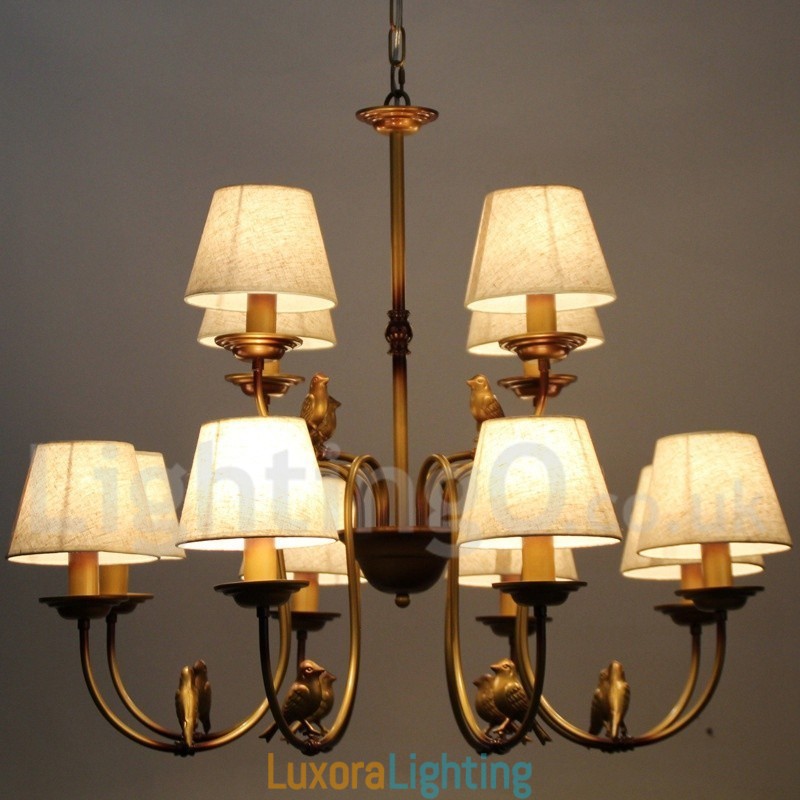 Designer Touch Decorative 12 Light Modern Contemporary Rustic Retro Candle Style Chandelier