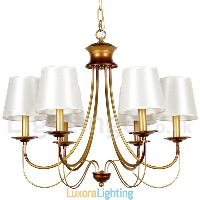 Designer Touch Decorative 6 Light Rustic Mediterranean Style Modern Contemporary Candle Style Chandelier