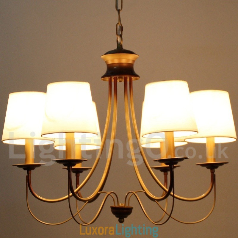 Designer Touch Decorative 6 Light Rustic Mediterranean Style Modern Contemporary Candle Style Chandelier