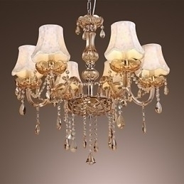 Designer Touch Decorative European Style Luxury 6 Light Chandelier With K9 Crystal