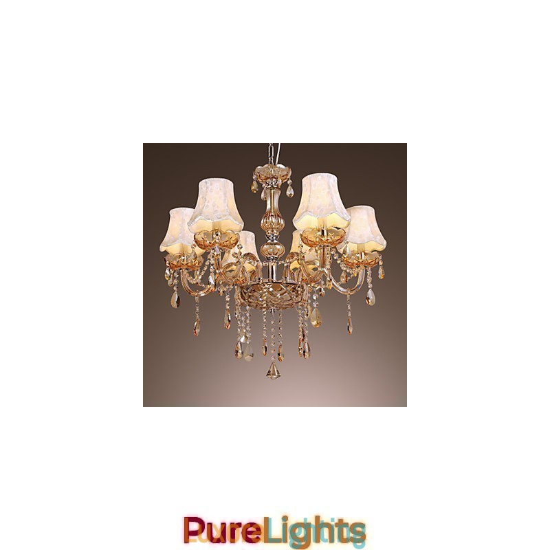 Designer Touch Decorative European Style Luxury 6 Light Chandelier With K9 Crystal
