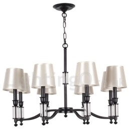 Designer Touch Decorative 8 Light Black Retro Contemporary Candle Style Chandelier