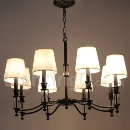 Designer Touch Decorative 8 Light Black Retro Contemporary Candle Style Chandelier