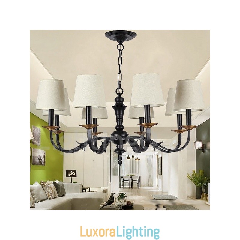 Designer Touch Decorative 8 Light Retro Candle Style Chandelier