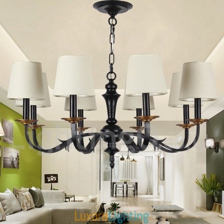 Designer Touch Decorative 8 Light Retro Candle Style Chandelier