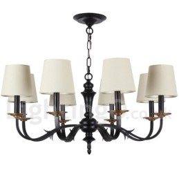 Designer Touch Decorative 8 Light Retro Candle Style Chandelier