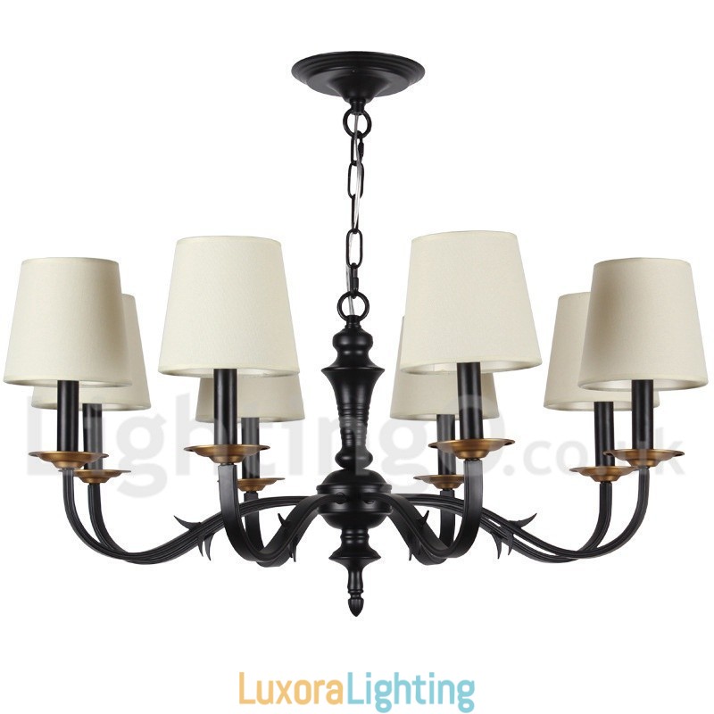 Designer Touch Decorative 8 Light Retro Candle Style Chandelier