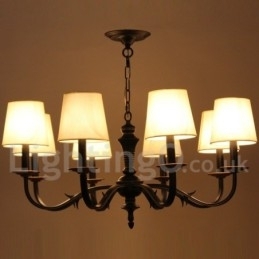 Designer Touch Decorative 8 Light Retro Candle Style Chandelier