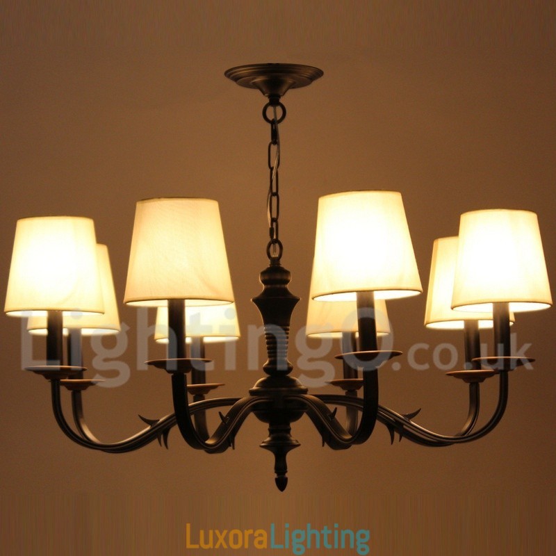 Designer Touch Decorative 8 Light Retro Candle Style Chandelier