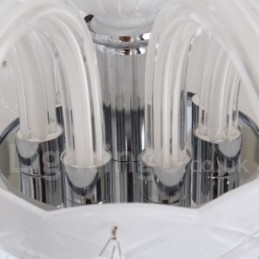 Designer Touch Decorative 6 Light White K9 Crystal Candle Style Chandelier