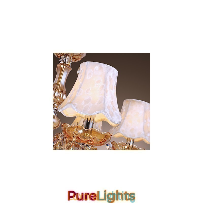 Designer Touch Decorative European Style Luxury 6 Light Chandelier With K9 Crystal