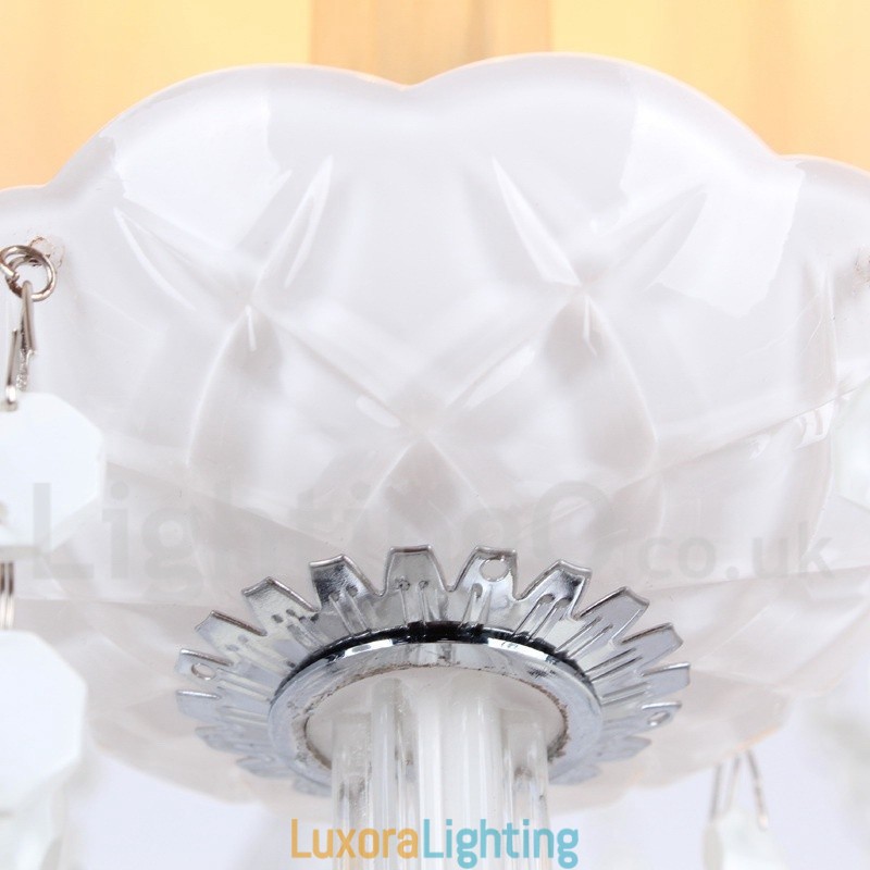 Designer Touch Decorative 3 Light White K9 Crystal Candle Style Chandelier