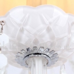 Designer Touch Decorative 8 Light White K9 Crystal Candle Style Chandelier