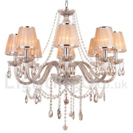 Designer Touch Decorative 8 Light K9 Crystal Candle Style Chandelier