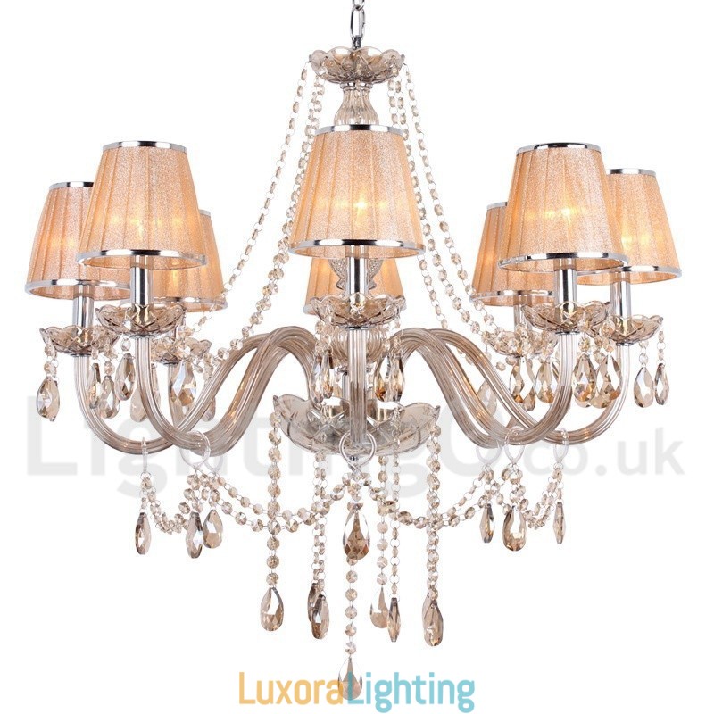 Designer Touch Decorative 8 Light K9 Crystal Candle Style Chandelier