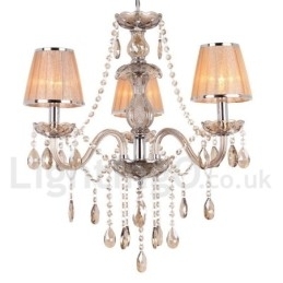 Designer Touch Decorative 3 Light K9 Crystal Candle Style Chandelier