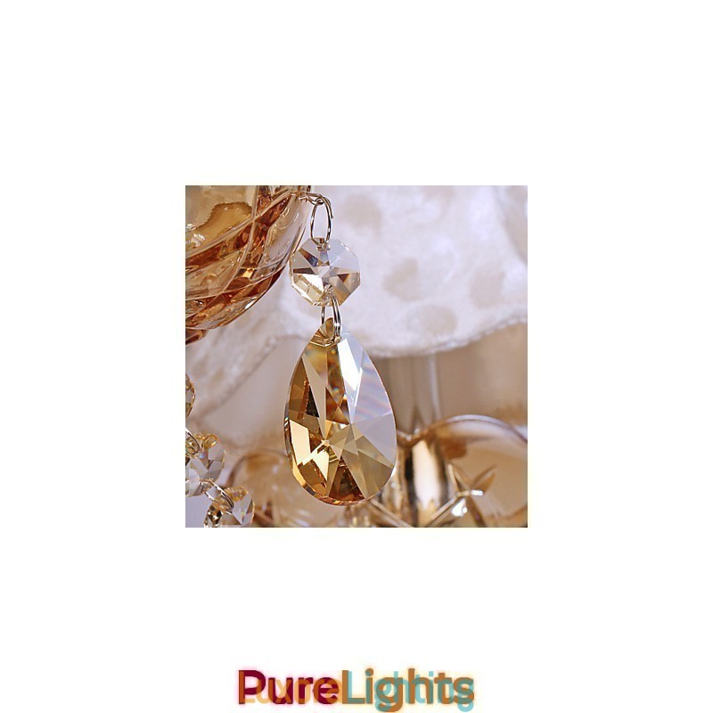 Designer Touch Decorative European Style Luxury 6 Light Chandelier With K9 Crystal