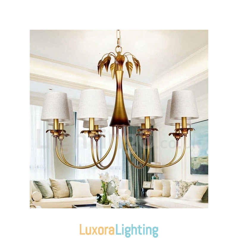 Designer Touch Decorative 8 Light Modern Contemporary Rustic Candle Style Chandelier