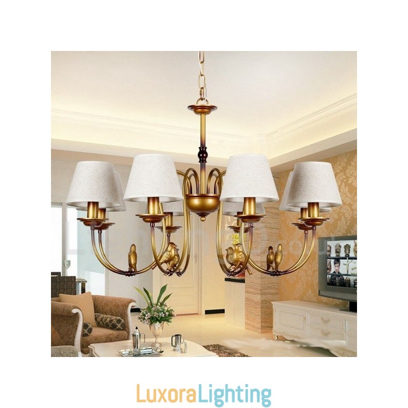 Designer Touch Decorative 8 Light Modern Contemporary Rustic Retro Candle Style Chandelier