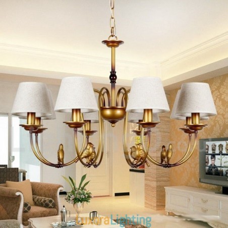 Designer Touch Decorative 8 Light Modern Contemporary Rustic Retro Candle Style Chandelier