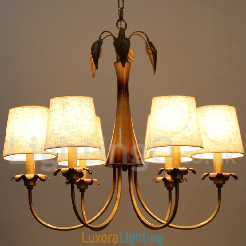 Designer Touch Decorative 6 Light Modern Contemporary Rustic Candle Style Chandelier