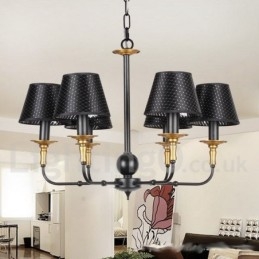 Designer Touch Decorative 6 Light Retro Rustic Candle Style Chandelier