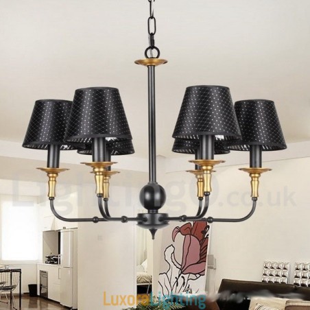 Designer Touch Decorative 6 Light Retro Rustic Candle Style Chandelier