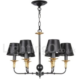 Designer Touch Decorative 6 Light Retro Rustic Candle Style Chandelier