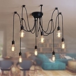 Designer Touch Decorative 8 Lights Chandelier Pendant Light Traditional Classic Retro Metal
