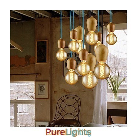 Designer Touch Decorative Chandelier Mini Style Modern Contemporary Wood Bamboo