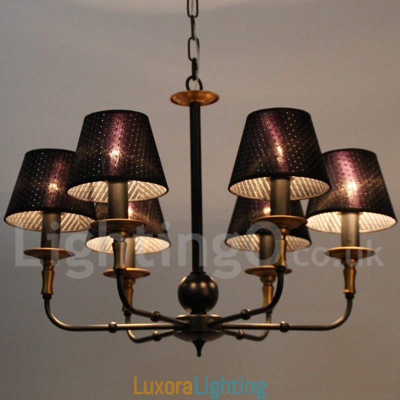 Designer Touch Decorative 6 Light Retro Rustic Candle Style Chandelier