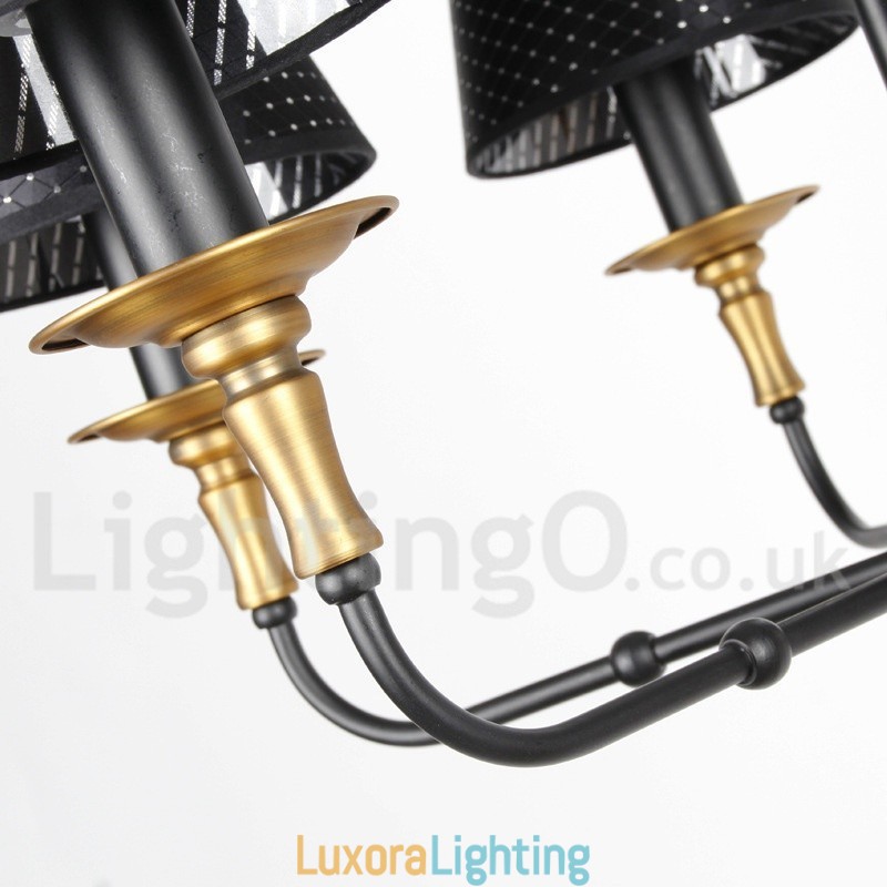 Designer Touch Decorative 6 Light Retro Rustic Candle Style Chandelier