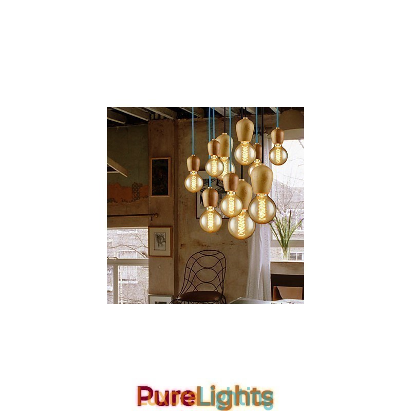 Designer Touch Decorative Chandelier Mini Style Modern Contemporary Wood Bamboo