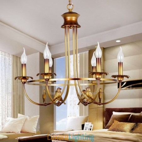 Designer Touch Decorative 6 Light Retro Candle Style Chandelier