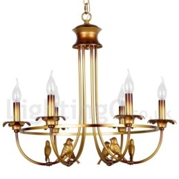 Designer Touch Decorative 6 Light Retro Candle Style Chandelier