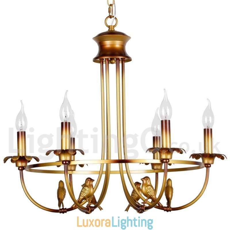 Designer Touch Decorative 6 Light Retro Candle Style Chandelier