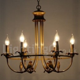 Designer Touch Decorative 6 Light Retro Candle Style Chandelier