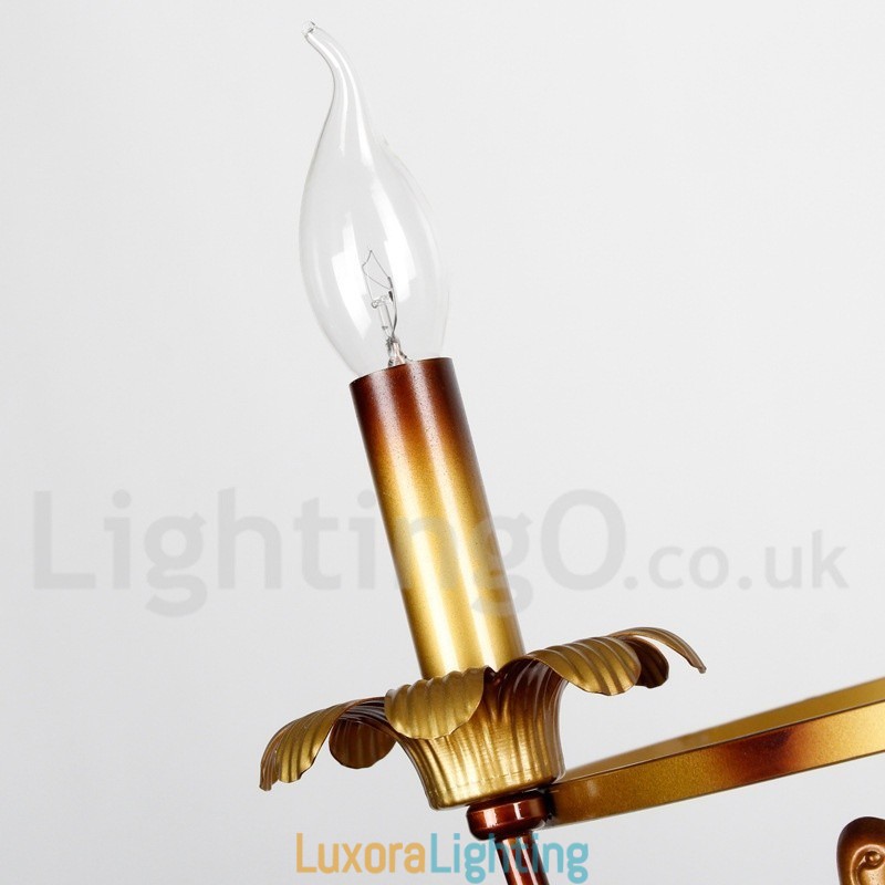 Designer Touch Decorative 6 Light Retro Candle Style Chandelier