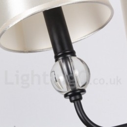 Designer Touch Decorative 12 Light Retro 2 Tier Large Black Contemporary Candle Style Chandelier