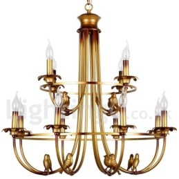 Designer Touch Decorative 12 Light Retro Candle Style Chandelier