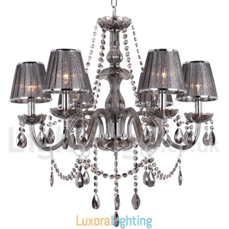 Designer Touch Decorative 6 Light K9 Crystal Candle Style Chandelier