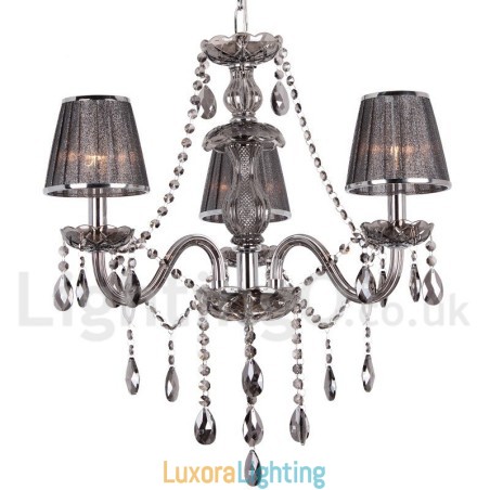 Designer Touch Decorative 3 Light K9 Crystal Candle Style Chandelier