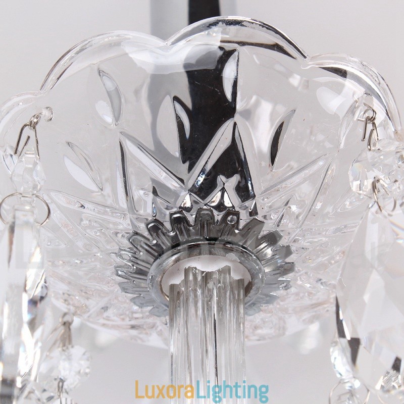 Designer Touch Decorative 8 Light Contemporary K9 Crystal Candle Style Chandelier