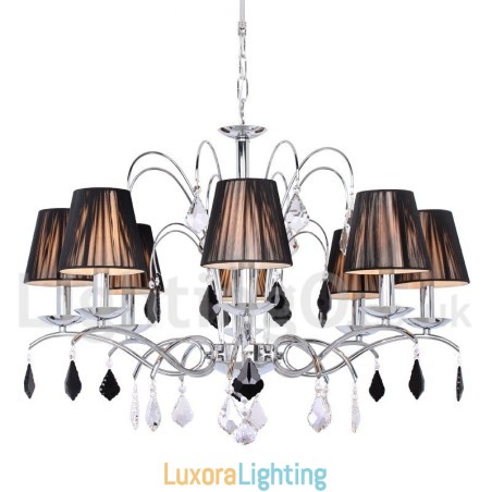 Designer Touch Decorative 8 Light Contemporary K9 Crystal Candle Style Chandelier